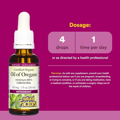 image for Natural Factors Oil of Oregano - Liquid Antioxidant Support Supplement