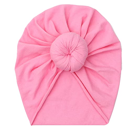 Baby Hats Newborn Baby Girls Turban Hospital Hat Infant Toddler Kid Hat Big Hair Bow Top Knot Head Wrap4