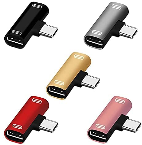 Adattatore USB maschio a Dual USB C Femmina,Cavo Ricarica Doppia Tipo C Splitter Compatible with