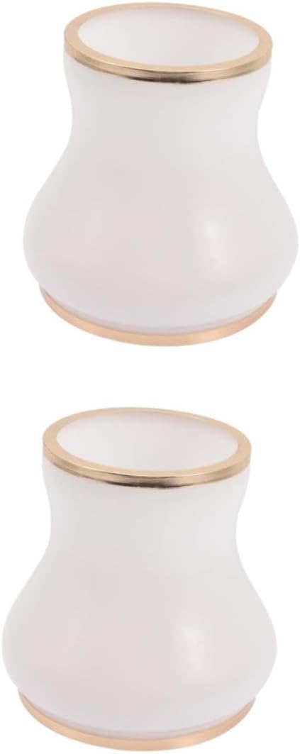 STOBOK 2pcs Glass Lamp Shade for Socket Ceiling Light Modern White Glass Fixture Replacement Easy Installation for Wall Floor Pendant Lights