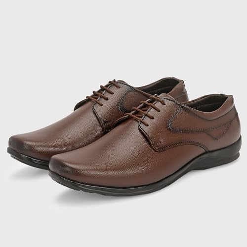 Image of Centrino Formal Shoes for Men | Lightweight Comfortable Office Shoes for Man Stylish | Cushioned Insole Lace-Up Shoes for Men | Durable TPR Sole | Trendy Classic Design Footwear for Men (8117)