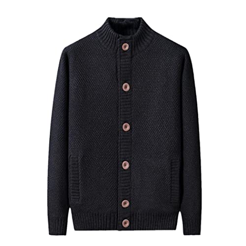 Cardigan chaud en polaire Haitpant pour homme - Veste d'hiver décontractée bicolore blanc et rouge