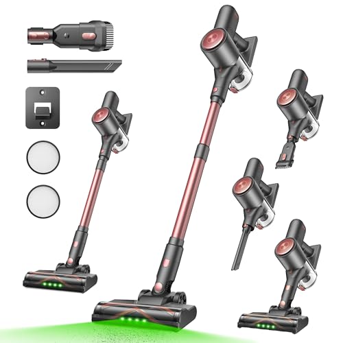 Vexilar V10Pro Aspiradora sin Cable, 45KPa Potente Succión, Aspiradora de Mano Autonomía 50 Minutos, Batería Extraíble, Aspirador Escoba Inalámbrica para Suelos/Alfombras/Coche/Pelo de Mascotas