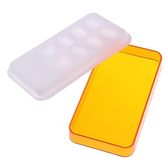 Dental Palette with Cover 8 Slot Dental Resin Shading Box Dental Lab Equipment Mixing Plate (1)