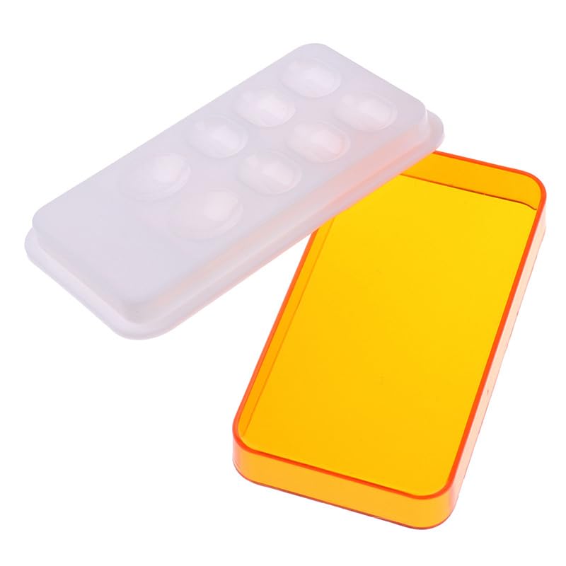Dental Palette with Cover 8 Slot Dental Resin Shading Box Dental Lab Equipment Mixing Plate (2)
