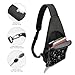 FOSKERV Sling Bag with Side Pockets, Fashion Large Capacity Crossbody Shoulder Bags, Lightweight Chest Backpack for Sports, Travel, Black Dark Mystical Witch Magic Spirit Board Gothic Goth Art