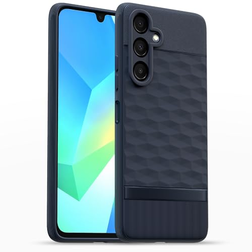 Image of Pikkme Back Cover for Samsung Galaxy A16 5G Camera Protection 3D Hexa Cube Design Silicone Protective Bumper Case (Blue)