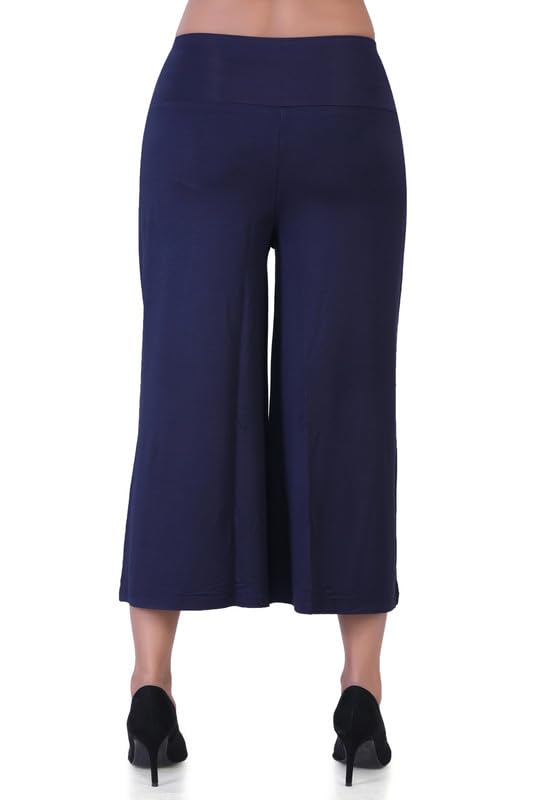 Image of Women's Viscose Calf-Length Palazzo Pants