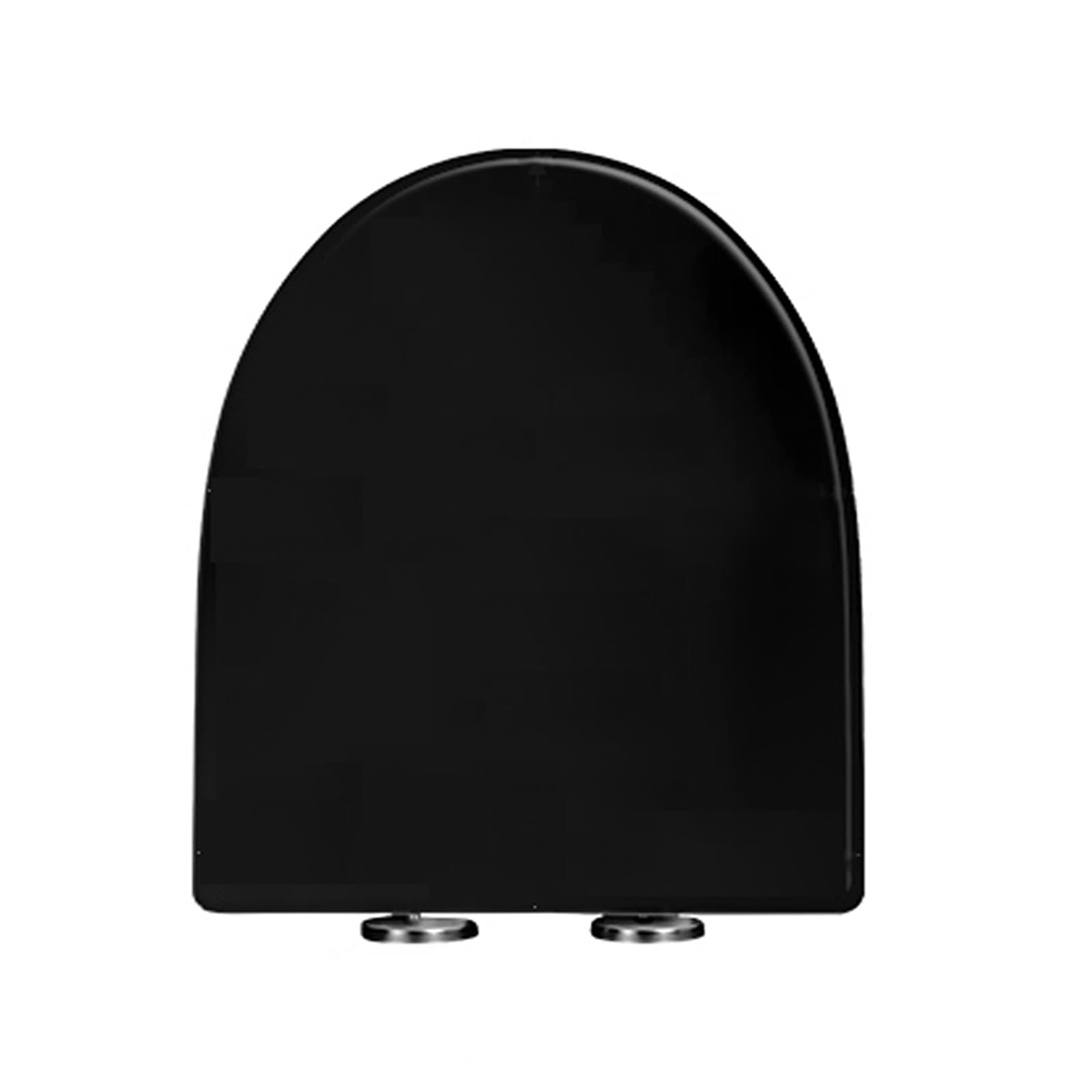 WC-Sitz mit Absenkautomatik, Schnellverschluss, einfache Reinigung, 44,5 × 35 cm, Schwarz – Stilvolles Bad-Accessoire für moderne Wohnungen, Soft-Close-Design, langlebig & bequem