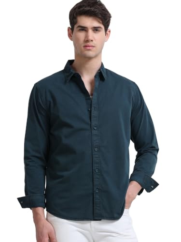 Image of StitchX Men's Full Sleeve Core Essentials Twill Over-Dyed Shirt XS-2XL