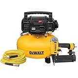 DEWALT DWFP1KIT 18 Gauge Brad Nailer and 6 Gallon Oil-Free Pancake Air Compressor Combo Kit