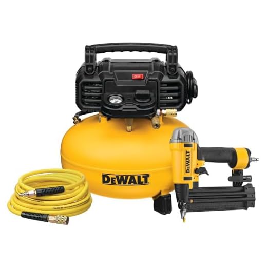 DEWALT DWFP1KIT 18 Gauge Brad Nailer and 6 Gallon Oil-Free Pancake Air Compressor Combo Kit