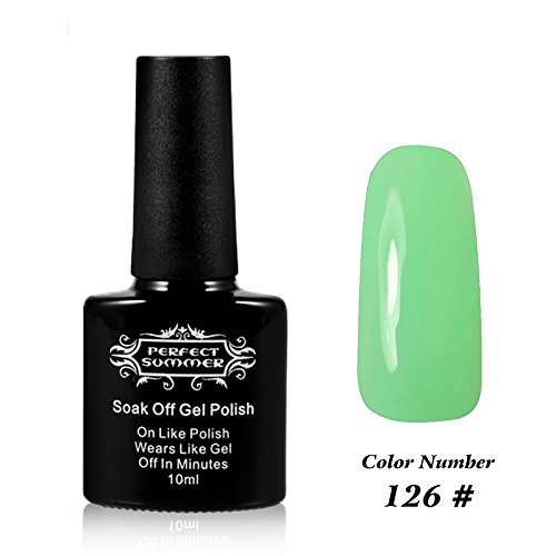 Perfect Summer UV/LED Soak Off Gel Nail Polish 10ml Nail Lacquer Varnish Color #126 Mint Green