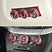RT-TCZ Center Console Air Conditioner Audio Switch Knob Cover Trim Interior Accessories for Dodge Journey 2013-2020,6PCS (Red)