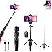 Produktbild Selfiestick Bluetooth Ultraleicht Aluminium Design Kabellos Premium Selfie Stick für iPhone XS/XS/XR/X / 8 / 8P / 7 / 7P / 6s / 6/5, Android Samsung Galaxy S9 /8/7/6/ Note, Huawei, Mehr