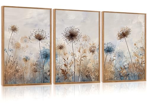 Impression d'art floral nature et poster pissenlit pour mur de séjour