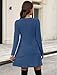 OFEEFAN Fall Dresses for Women 2025 Fashion Clothing Wedding Guest Dress School Outfits Cowboy Chic Holiday Dresses V Neck Maternity Dress Blue L
