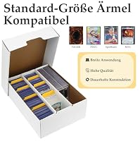 EEYAN JOEDY Sammelkarten Aufbewahrungsbox 3 Stück für Trading Cards–3-Reihen Design,Card Storage Box mit 24 Trennkarten,9 Kartenstützen&150 Soft Sleeves–Für MTG,TCG&Sportkarten–Toploader-kompatibel – Ansicht 3