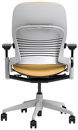 Image of Steelcase Leap Chair with Platinum Base & Hard Floor Caster, Sunrise