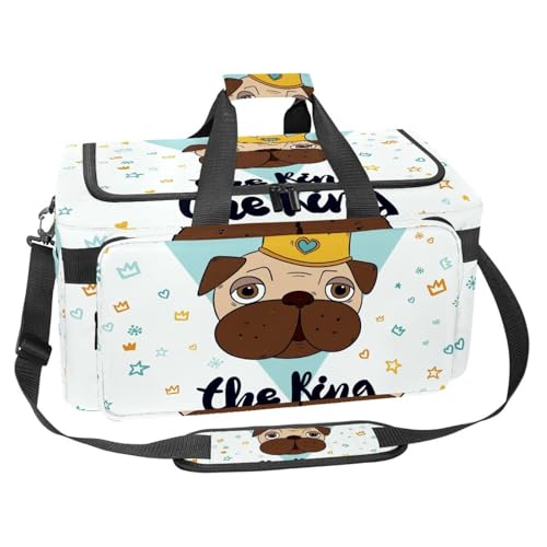 Sac d'entraînement 30L au motif renards oranges et flocons, taille 25x48x26cm