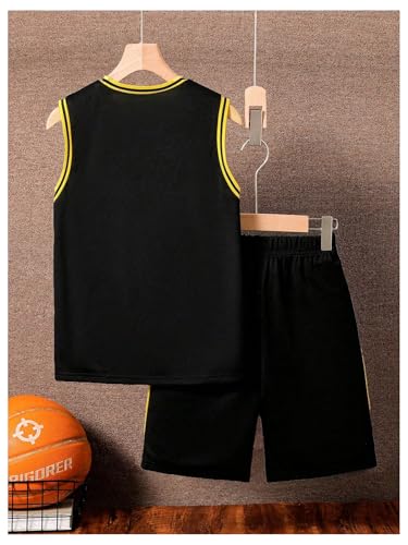 Floerns Boy's 2 Piece Outfit Number Print Sleeveless Tank Top and Shorts Set2