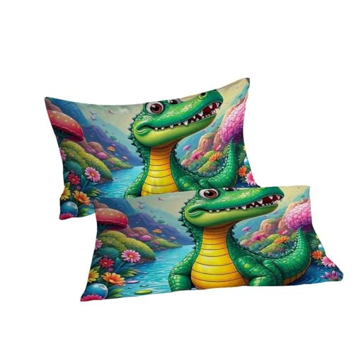 Housse de couette 200x200 crocodile avec fermeture éclair pour lit garçon - 7