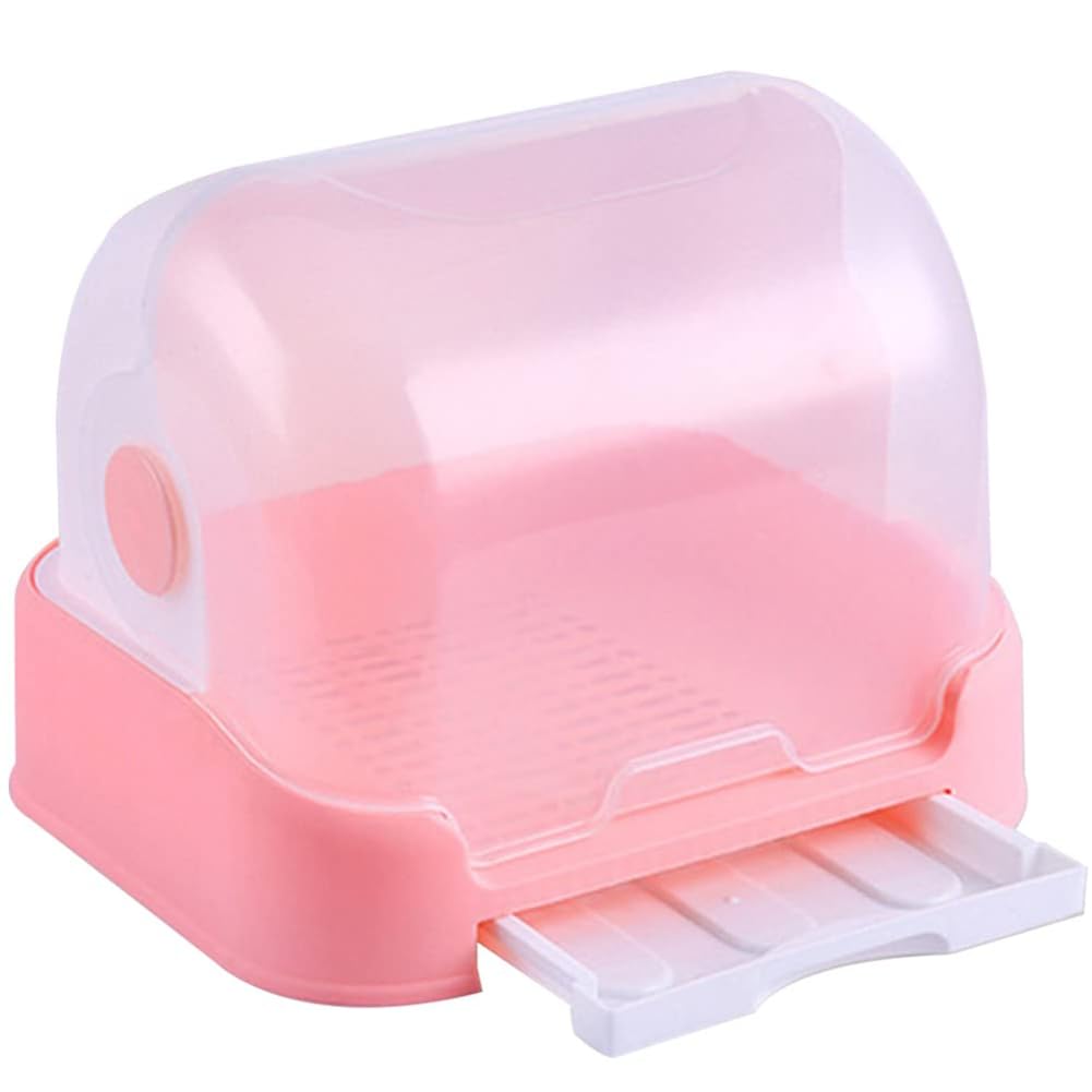 Vjsujehgy Box Dish Rack with Cover Dish Dryer Containers with Lids Cutlery Dish Utensil Drying Rack Bottle Drying Rack