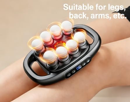 8-Head Massage Gun Set with 9 Levels & 9 Modes, Massage Gun Deep Tissue Neck Massager with 8 Heads, for Deep Tissue, Back, Shoulders, Legs, Pain Relief - Image 8