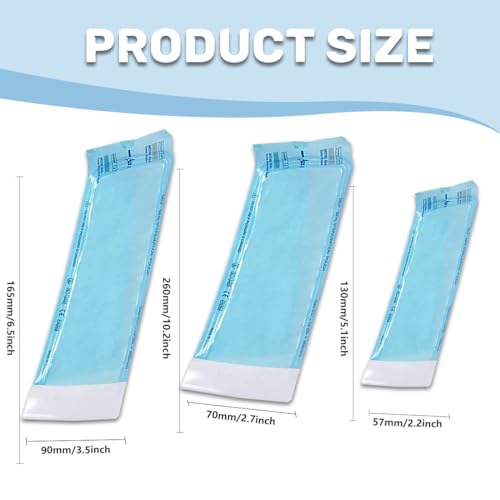 150 Stück Sterilisationsbeutel, selbstklebend, Selbstdichtende Sterilisationsbeutel für Zahnwerkzeuge, Tattoos oder Maniküre,Sterilisationsbeutel,teribeutel für Autoklaven, Autoklavenbeutel