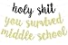 Straight Outta 8th Grade Banner, Out Middle School Hello High School, You Did It, Glittery Congrats Class of 2026 Graduation Party Decorations Supplies