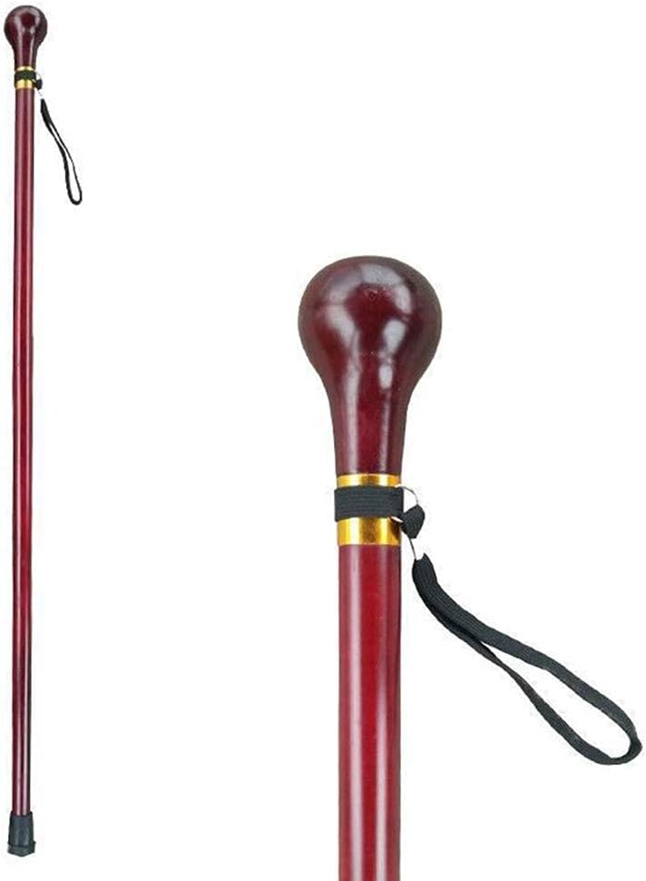 Crutches Crutches for Adults SolidWooden Cane, Wooden Round Head Cane, Elderly Walking Stick Walker, Crutches Accessories powerfully