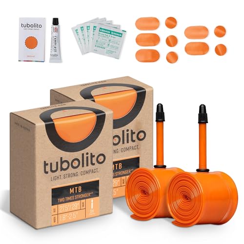 Tubolito Tubo MTB - Tubo de 69.8 cm x 4.6-6.3 cm - Válvula Presta de 42 mm, disco