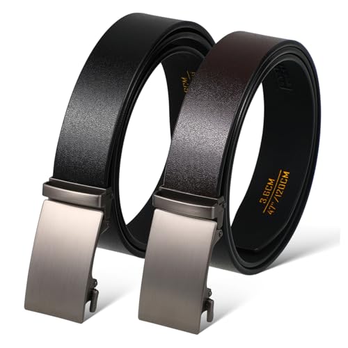 2pcs Retro Automatic Buckle Ratchet Belt Adjustable Waist Belt and Versatile Fashion Accessory for Business and Casual Attire Tpu and Construction