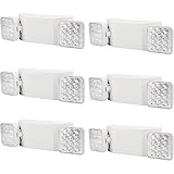 Pendtlit Commercial Emergency Light, UL Certified, White Emergency Light Fixture with 2 LED Square H