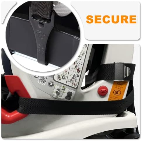 Car Seat Stroller, Car Seat Carrier for Airport with Wheels and Compact Fold, Foldable Carseat Travel Cart with Belt - 3