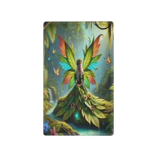 Leaf Fairy Butterfly Light Switch Cover Decorative Receptacle Outlet Wall Plate Guard Plastic Outlet Covers for Living Room Home Decor Kitchen (Unused Outlet Cover)