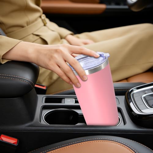 Image of 20oz Tumbler Insulated Tumblers Vacuum Coffee Mug with Lid Pink 6Pack