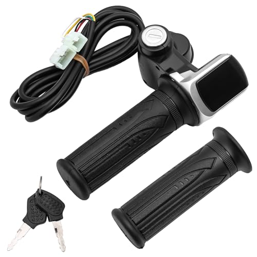 YZCHAIN 48V E Bike Throttle with Key, Electric Bike Throttle