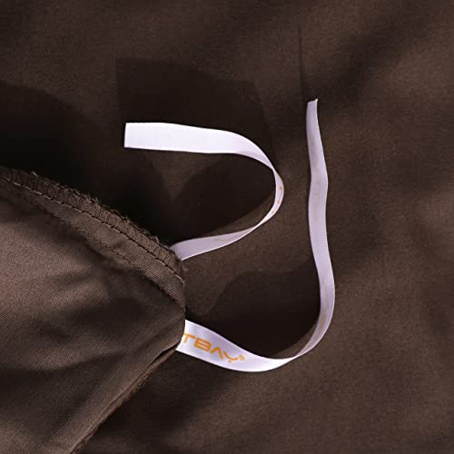 Image of NTBAY Twin Duvet Cover Set, 1 Duvet Cover and 1 Pillow Sham, Soft Brushed Microfiber Comforter Cover for Kids with Zipper Closure, Dark Brown