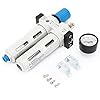 FRC-1/4-MINI G1/4″ persluchtfilterregelaar, luchtcompressorfilterolie-waterafscheider met regelaarweergave G1/4″ aluminium legering luchtfilter regulator combinatie Lubricator 1,6MPA