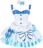 Grand Duke Re0 Re Life a Different World from Zero Cosplay Rem Ram Cosplay Costume Wedding Dress Halloween Costume (Costume+wig,Female S)