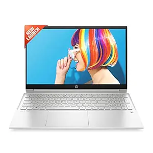 Hp Pavilion 15 AMD Ryzen 5-5625U 8Gb Ram/512Gb Ssd 15.6 Inches Laptop Fhd IPS Micro-Edge Display/Radeon Graphics/Windows 11 Home/Backlit Kb/Alexa/B&O Audio/Ms Office 2021, 15-Eh2018Au, Natural Silver