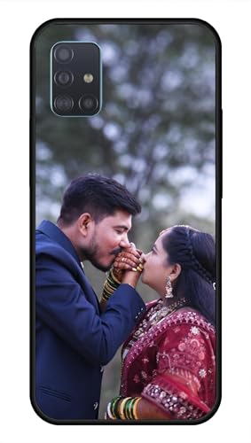 Image of NDCOM for Customised Samsung Galaxy A51 Back Cover | A51 Phone Case | Samsung Galaxy A51 Mobile Cover DIY Personalised Photo Design | Customized Gift Custom Text Name Printed Metal Case