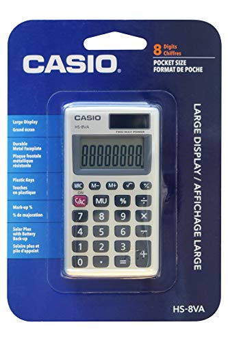 Casio HS8VA Basic 8-Digit Solar Calculator (HS-8VA) image 1