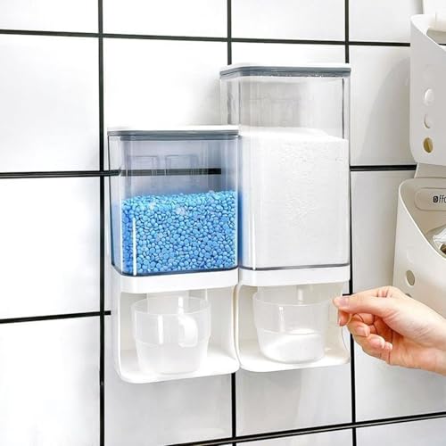 Boîte de rangement murale lessive et distributeur dosettes étanche - 4