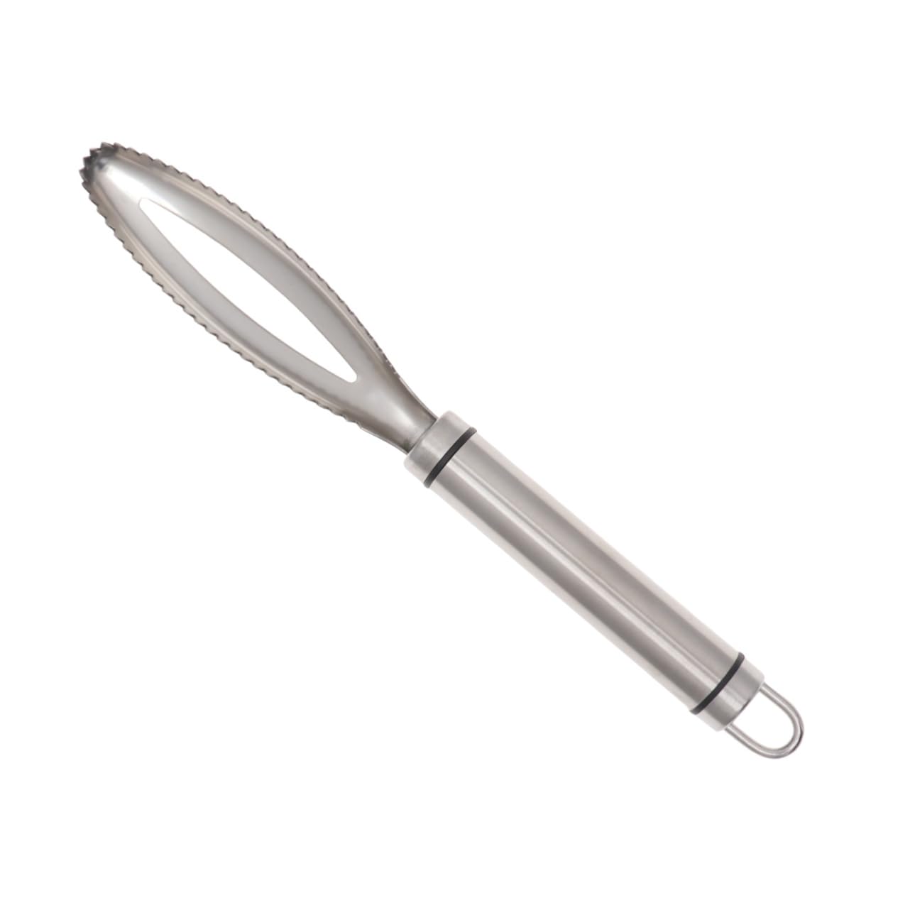 Cabilock Stainless Steel Shaver Tool Efficient Fish Skin Cleaner for Easy Scale Removal Comfortable Grip Kitchen Gadget for Fish Preparation Silver