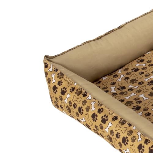 Caminha Pet Quadrada Estampada Cachorro Gato Patinha Marrom M