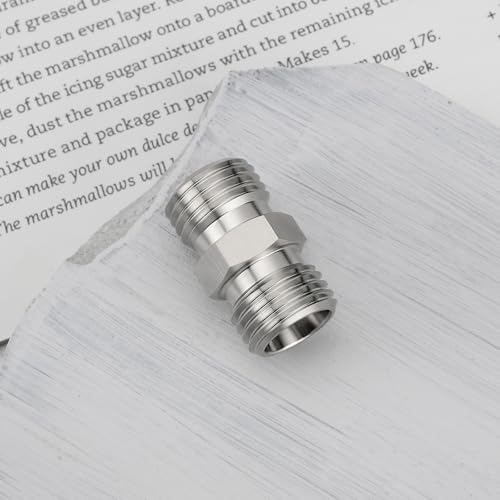 Image of SING F LTD 1Pc M14x1.5 Hydraulic Adapter Fitting Hose Pipe Thread Connector Suitable For Various Hydraulic Systems And Small Excavators Sliver