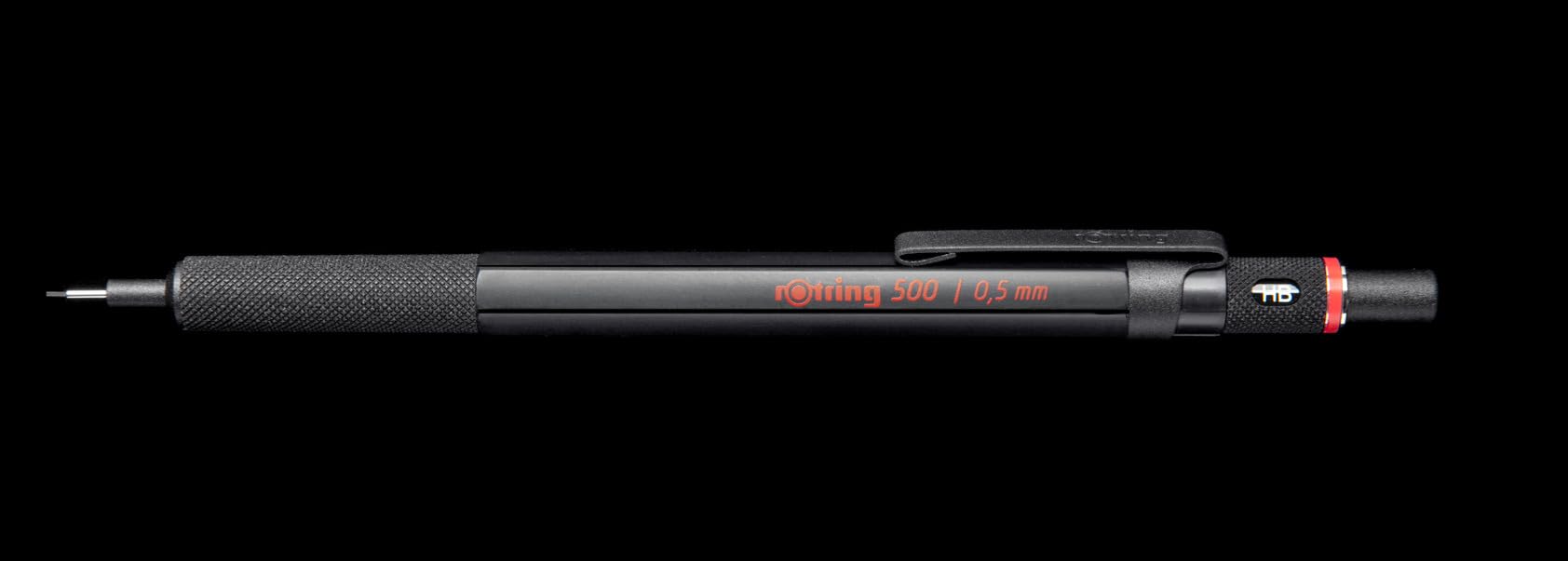 rOtring 500 Mechanical Pencil 0.5mm - Black Barrel Tikky Lead Refills, HB - 0.5mm (12 Leads) | Eraser B20 - Image 2