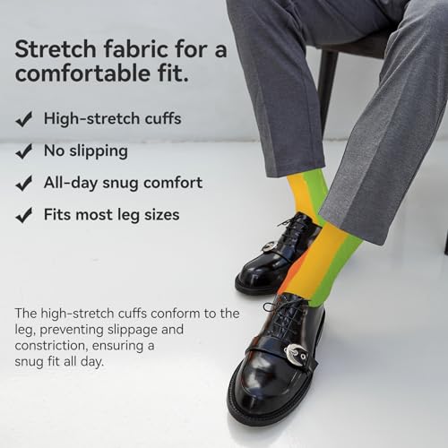 Image of Novelty Crew Socks for Unisex Wild Side with These Eye-Popping Prints 3 Pairs One Size